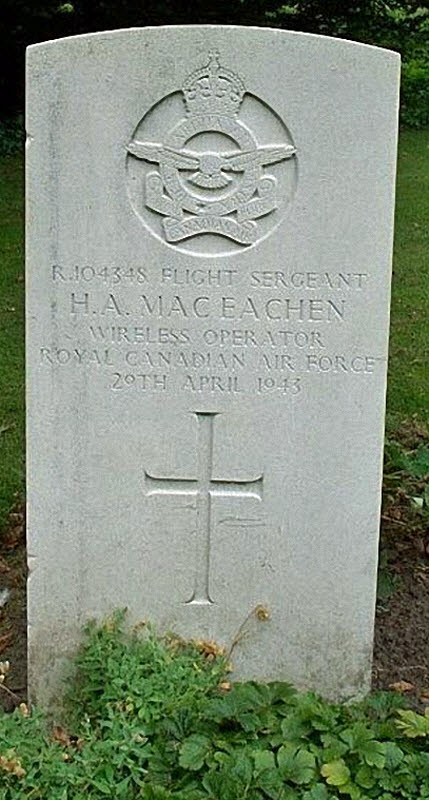 F/Sgt Hugh Archibald MacEachen<br/><br /><br />died April 29th, 1943